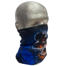 multifunkční šátek-tunel T007 Blue skull
