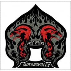 nášivka free riders motorcycles